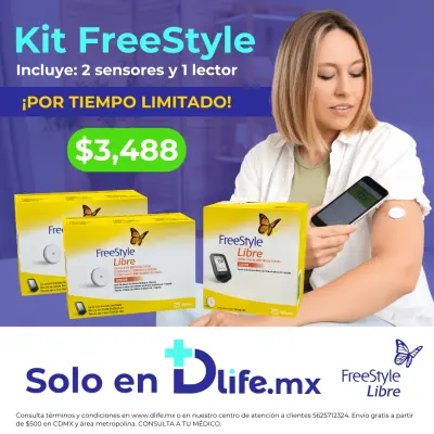 Kit FreeStyle: 2 sensores + 1 lector